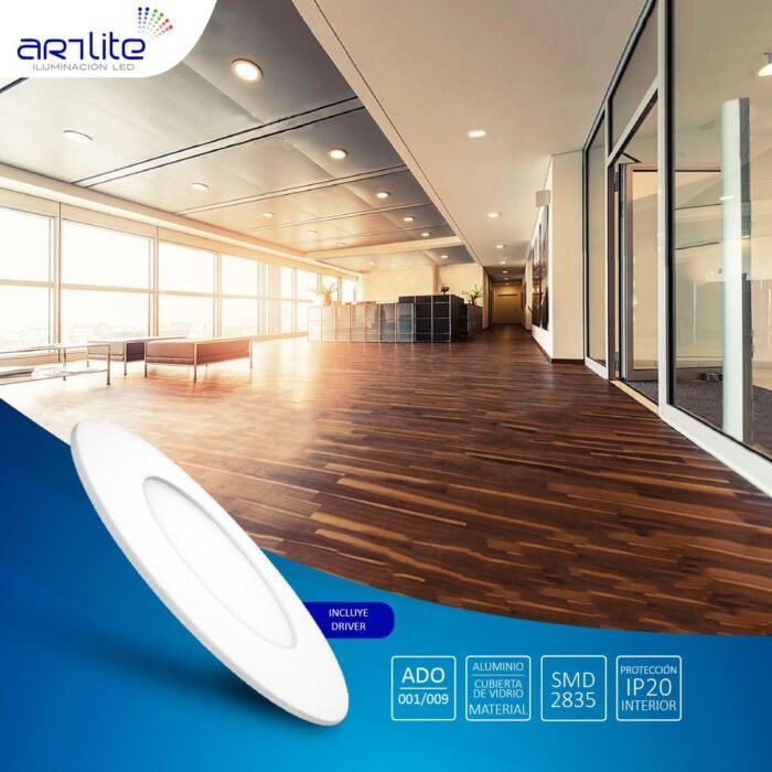 ADO-009 – PANEL LED SLIM REDONDO 3W BLANCO CÁLIDO - Image 2