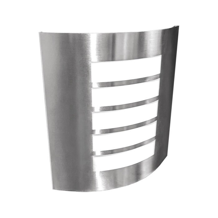 ADE-005-LUMINARIA PARED PANTALLA ACERO INOXIDABLE REJILLA OPALINA EXTERIOR BASE E26/E27