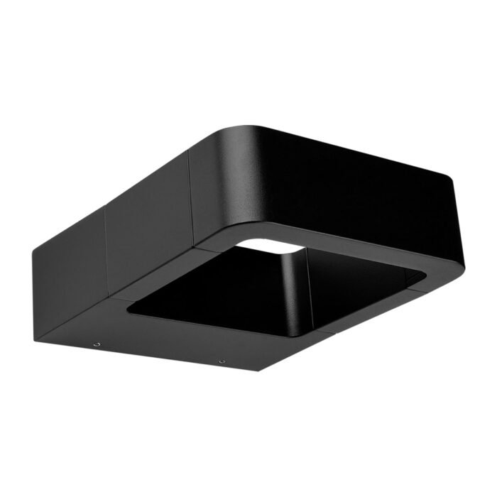 ADE-015-LUMINARIA LED PARED TUBULAR 10W ALUMINIO NEGRO EXTERIOR IP54 BLANCO CALIDO 3000K