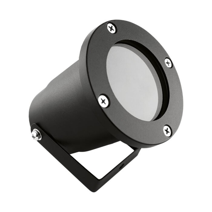 ADE-301-LUMINARIA JARDIN SOBREPONER NEGRA EXTERIOR BASE GU10