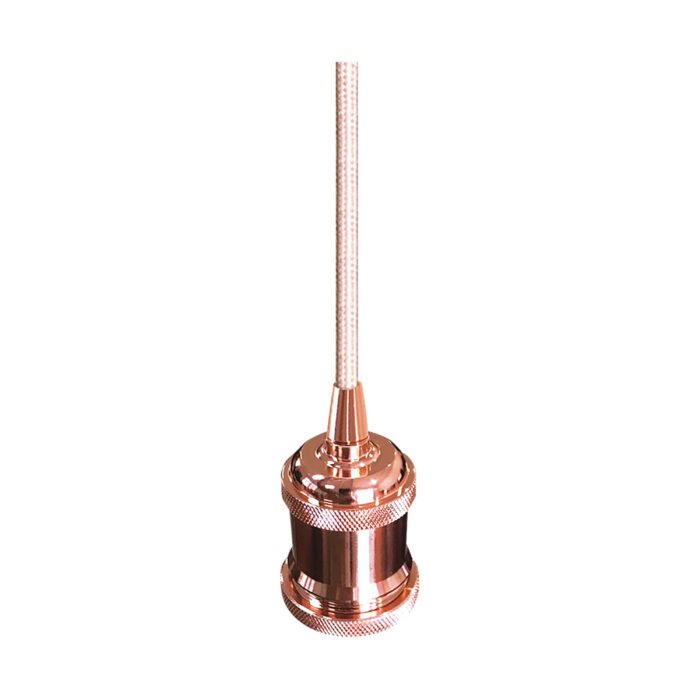 ADE-601-DECORATIVO COLGANTE VINTAGE PARA LAMPARA E26 ORO ROSADO