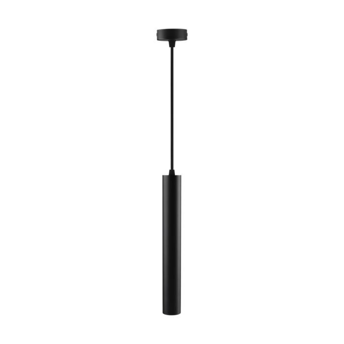 ADE-617-DECORATIVO COLGANTE CILINDRO 30CM ALUMINIO NEGRO 7W INTERIOR BLANCO CÁLIDO 3000K
