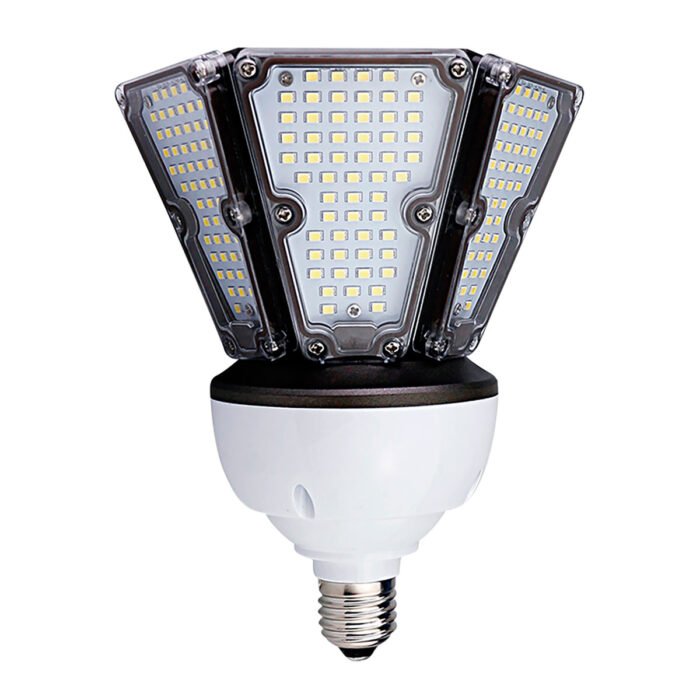 ALA-025-LÁMPARA LED PUNTA POSTE CONO E26 50W 6500LM90-300VCA EXTERIOR IP65 BLANCO FRÍO 6500K