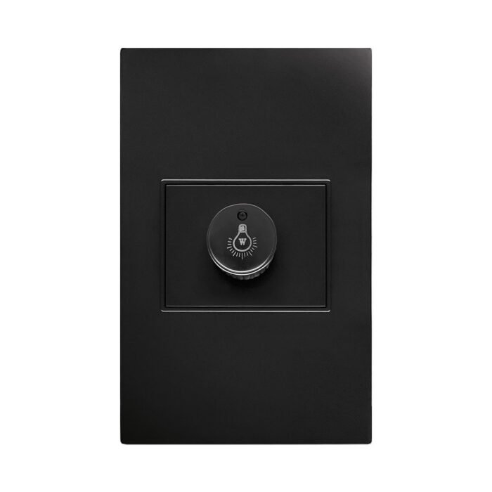 APL-311-PLACA CONTACTO ATENUADOR ILUMINACIÓN 100W 127VCA NEGRO MATE 77X124MM
