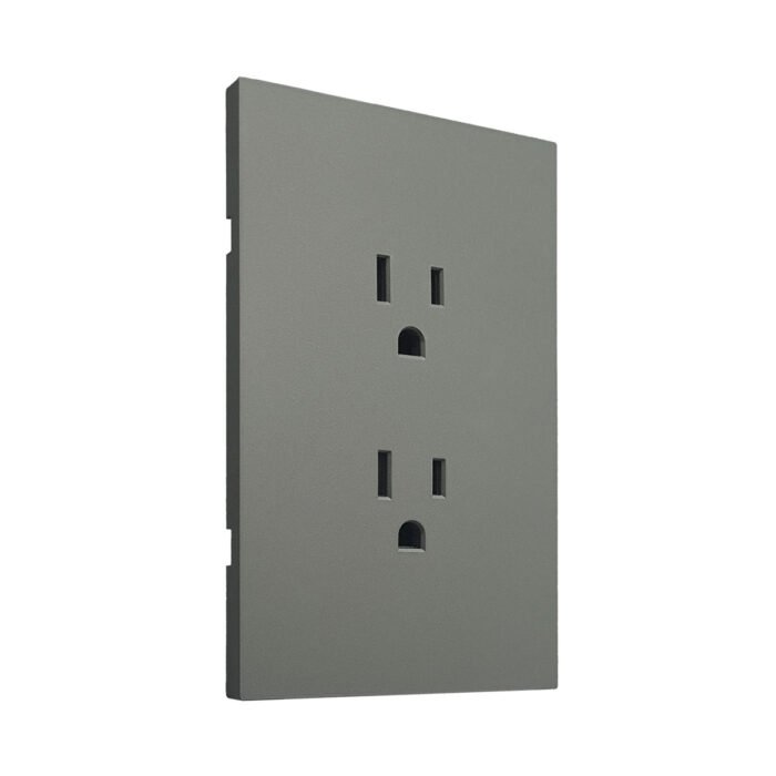 APL-404-PLACA LUXURY CONTACTO DOBLE 90-277VCA GRIS OXFORD 74X112MM SKIN FEEL - Image 2