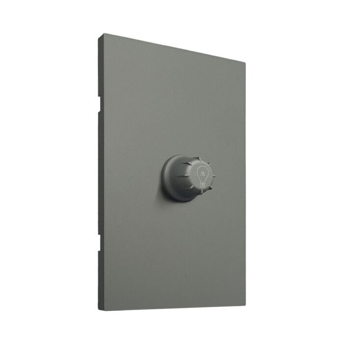 APL-411-PLACA LUXURY CONTACTO ATENUADOR ILUMINACIÓN 100W 127VCA GRIS OXFORD 74X112MM SKIN FEEL - Image 2