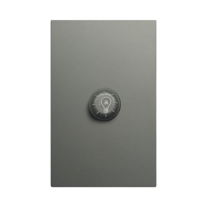 APL-411-PLACA LUXURY CONTACTO ATENUADOR ILUMINACIÓN 100W 127VCA GRIS OXFORD 74X112MM SKIN FEEL