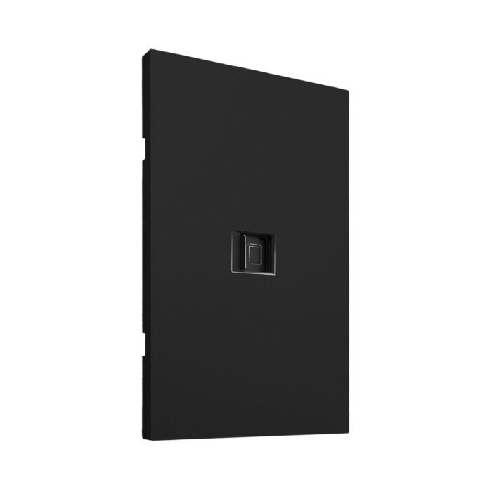 APL-609-PLACA LUXURY CONTACTO RED LAN TIPO RJ45 CAT5 COLOR NEGRO 74X112MM SKIN FEEL - Image 2