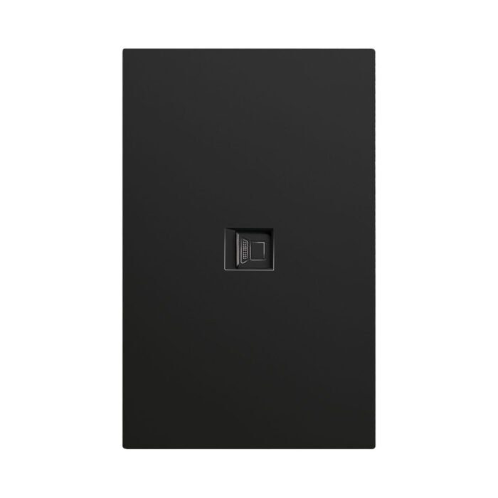 APL-609-PLACA LUXURY CONTACTO RED LAN TIPO RJ45 CAT5 COLOR NEGRO 74X112MM SKIN FEEL