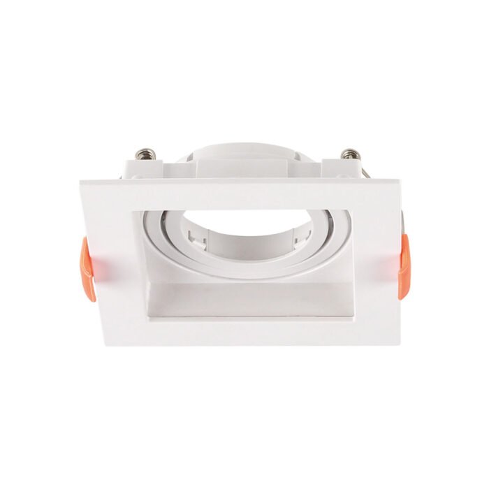 WDE-101-EMPOTRABLE DIRIGIBLE CUADRADO PARA SPOT SENCILLO BASE GU10 POLICARBONATO COLOR BLANCO MÁX. 50W INTERIOR IP20 - Image 2