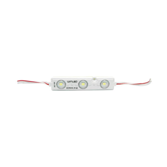 WMO-009-MODULO 3 LEDS SMD2835 1.2W 12VCD EXTERIOR IP65 BLANCO CALIDO 3000K
