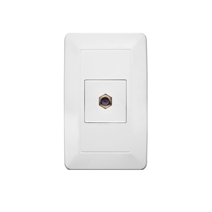 WPL-310-PLACA CONTACTO TELEVISIÓN ABS BLANCO